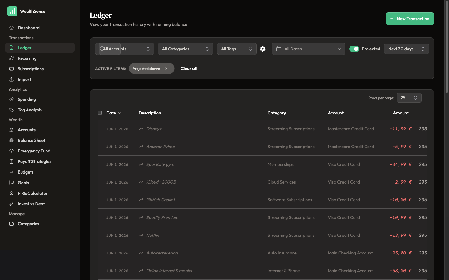 Watch a rule's grey rows in the ledger